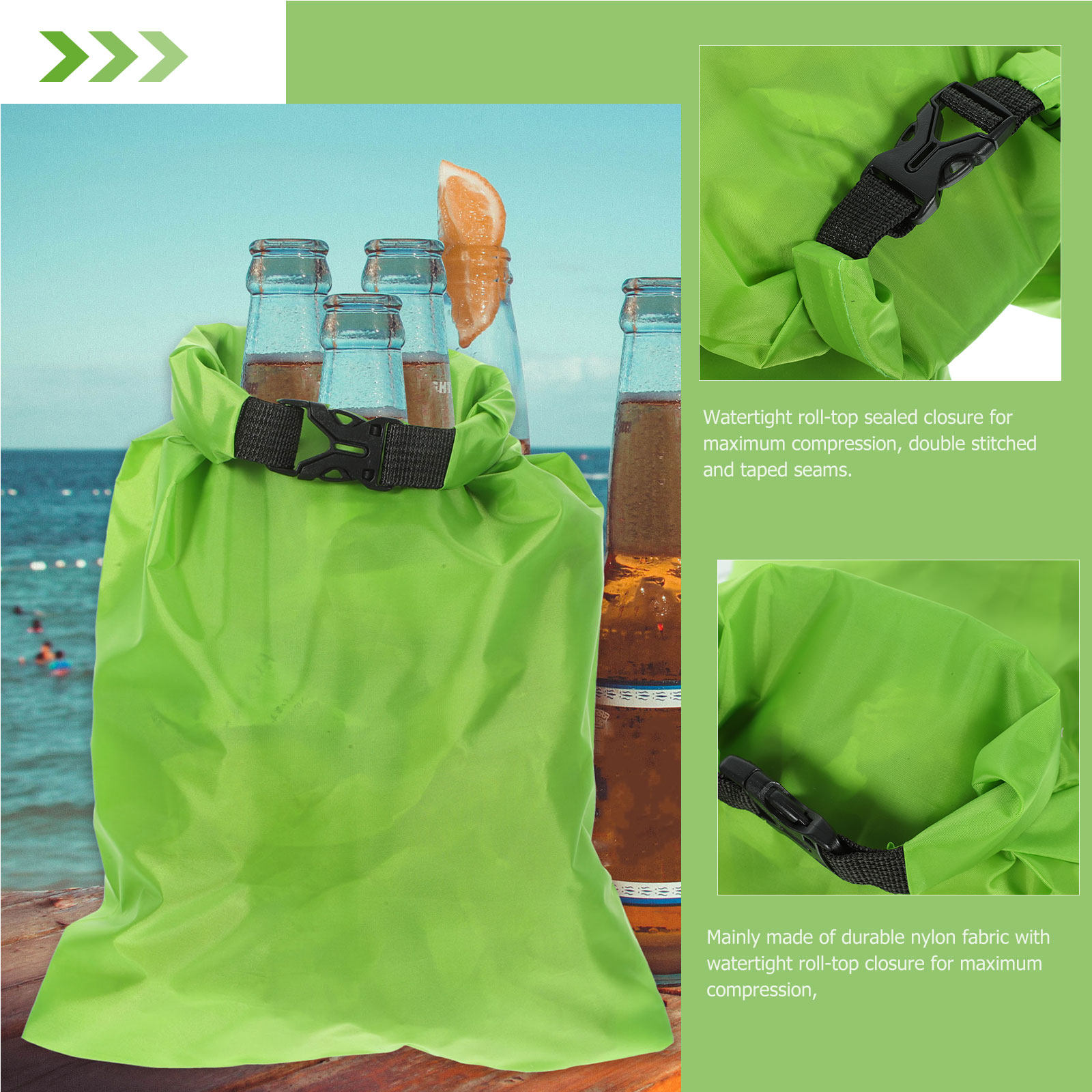 Fishing Kayak Storage Bag - 3 pièces de sacs étanches d'extérieur