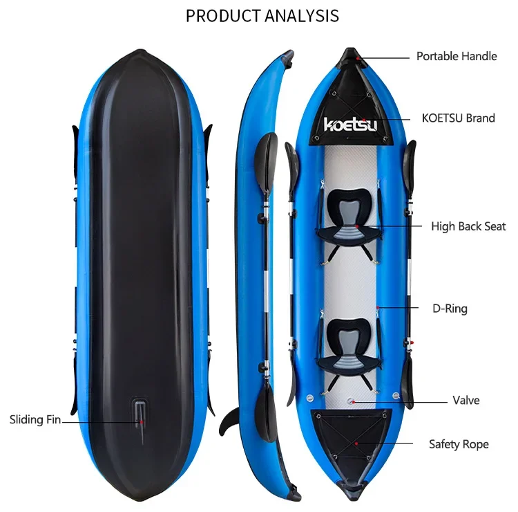 KOETSU-Canoé-kayak gonflable e - Fishing Kayak Sit On Top avis et prix